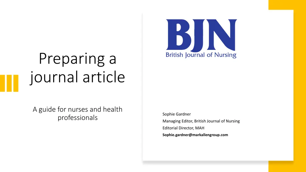 preparing a journal article