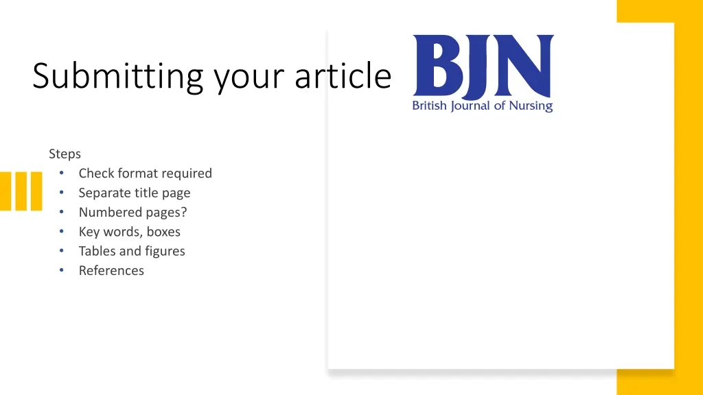 submitting your article