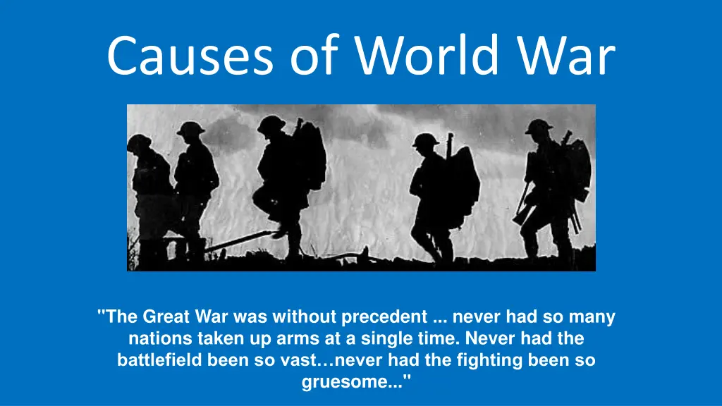 causes of world war