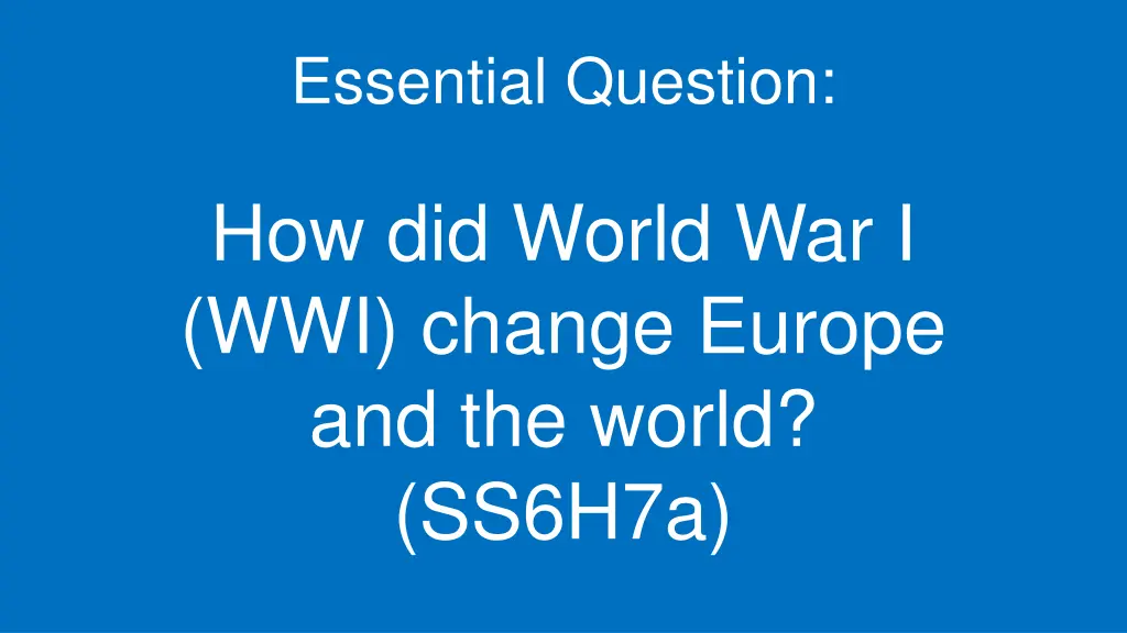 essential question