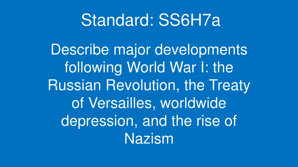 standard ss6h7a