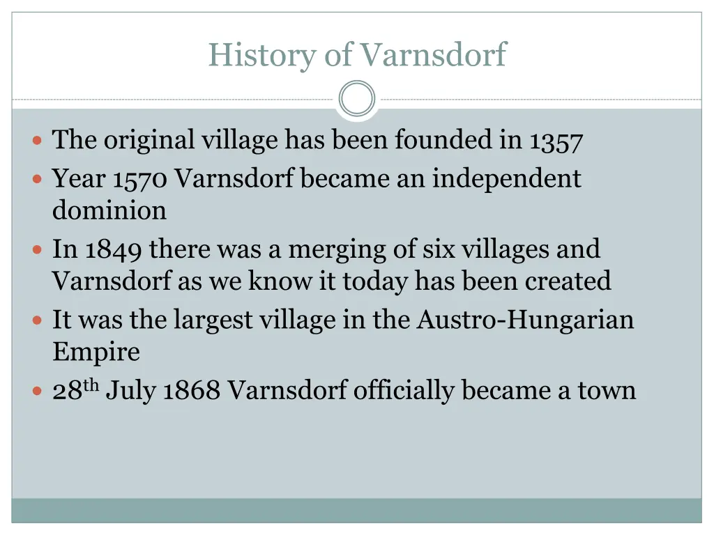 history of varnsdorf