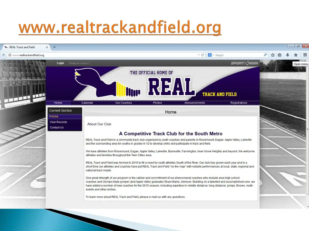 www realtrackandfield org
