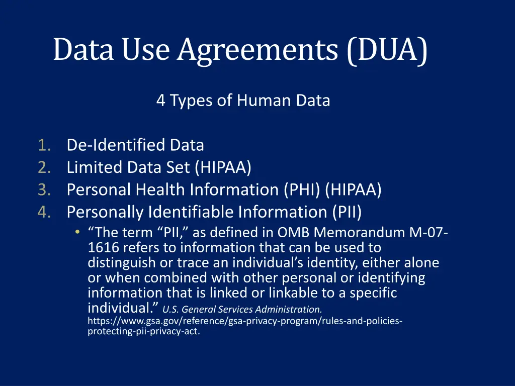 data use agreements dua