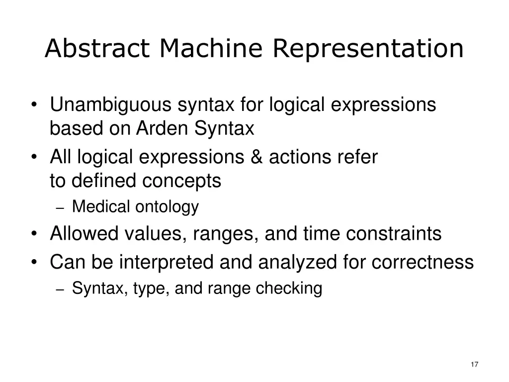 abstract machine representation