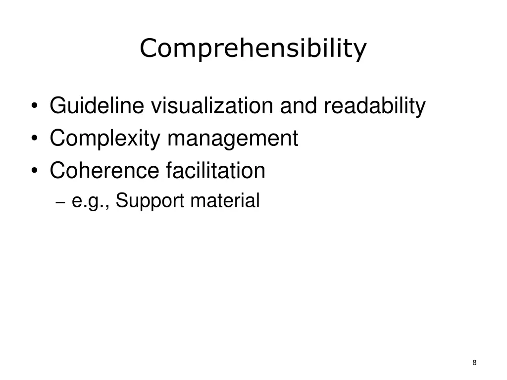 comprehensibility