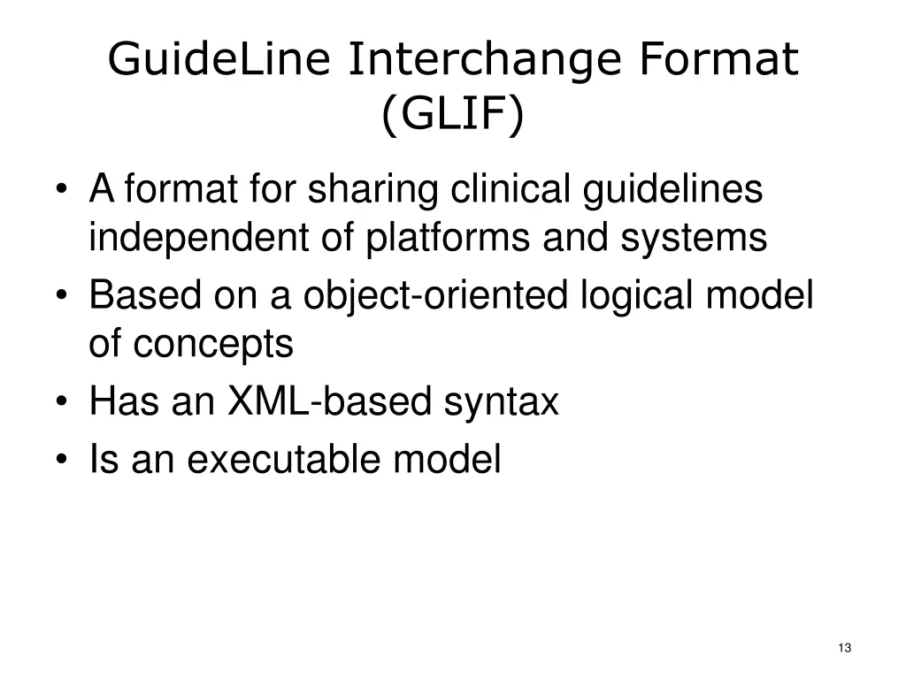 guideline interchange format glif