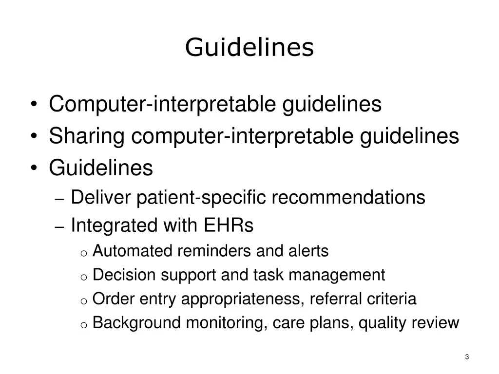 guidelines