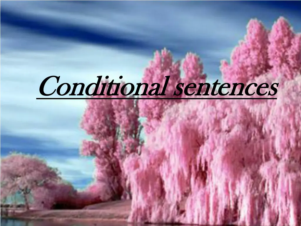 conditional sentences conditional sentences