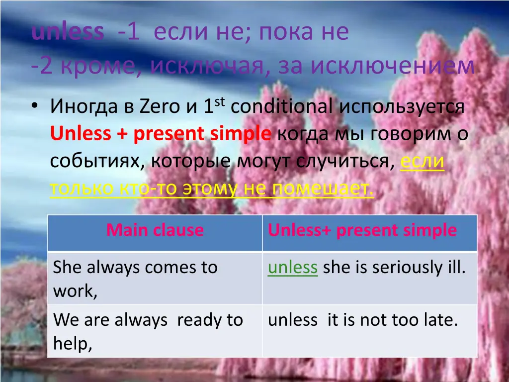 unless 1 2