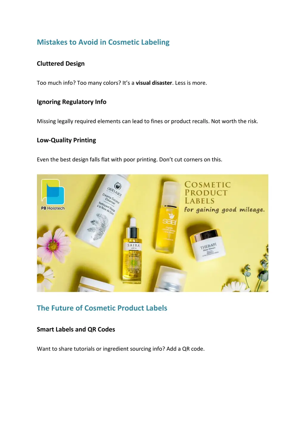 mistakes to avoid in cosmetic labeling