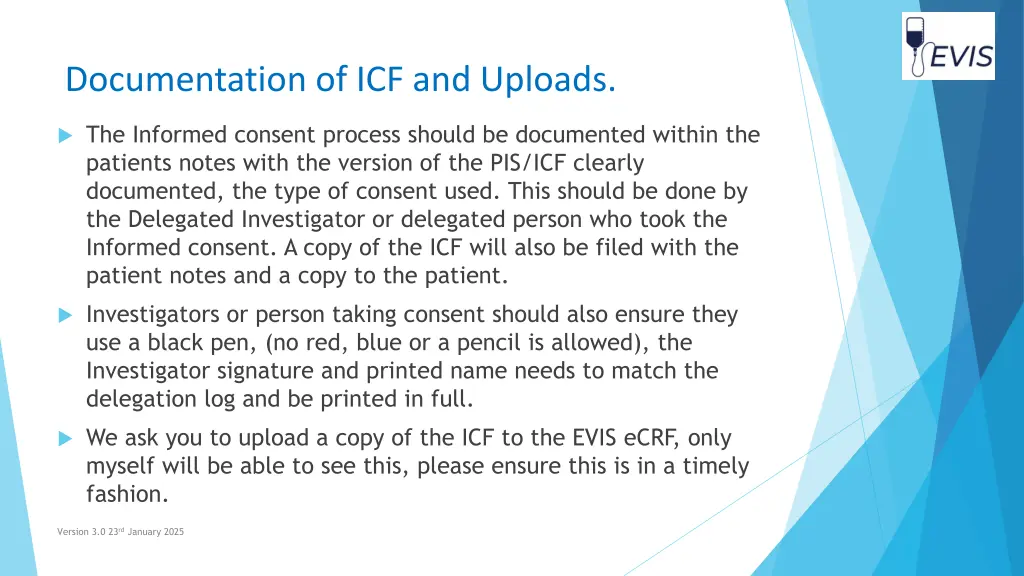 documentation of icf and uploads