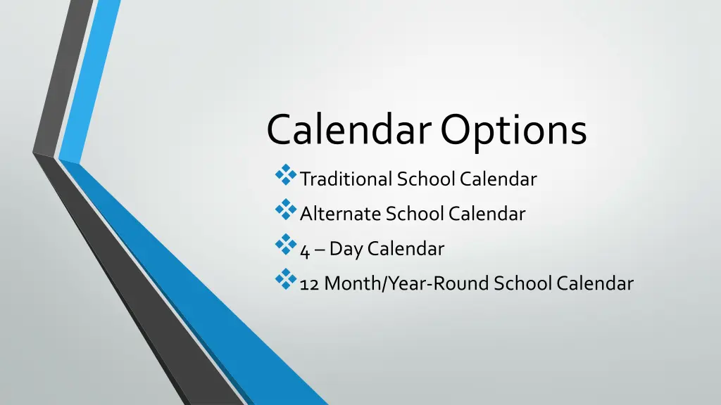 calendar options traditional school calendar