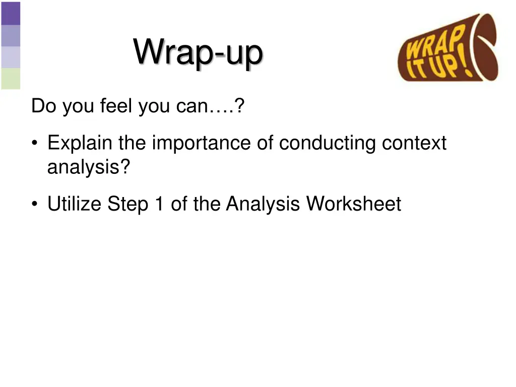 wrap up