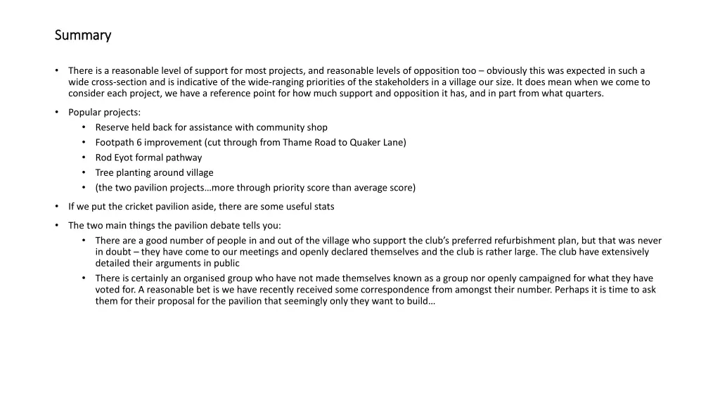 summary summary