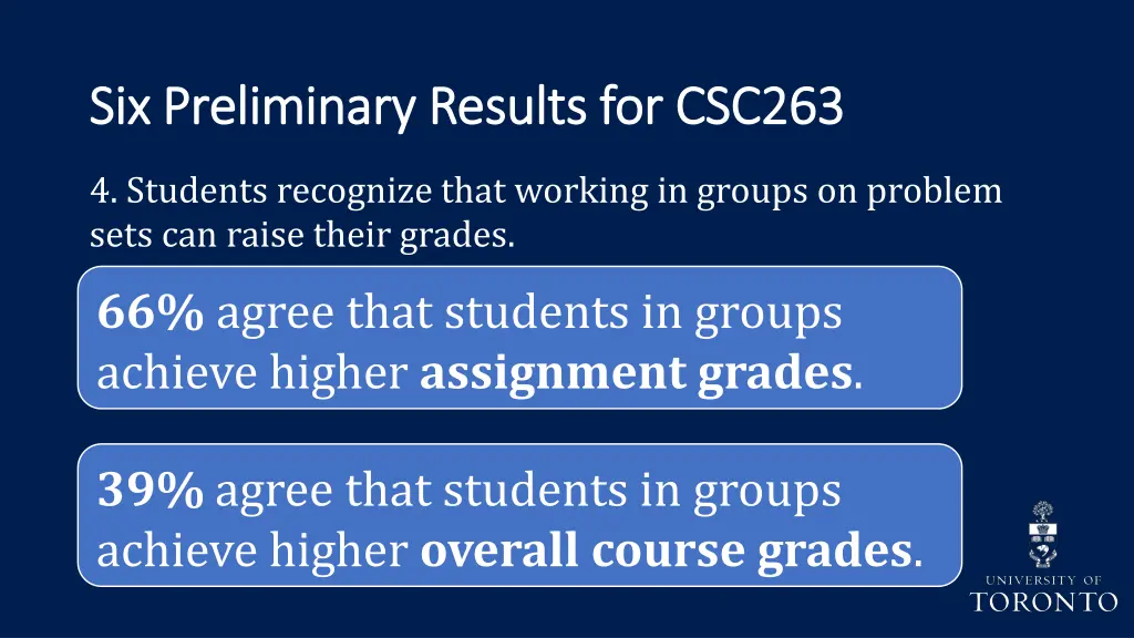 six preliminary results for csc263 3