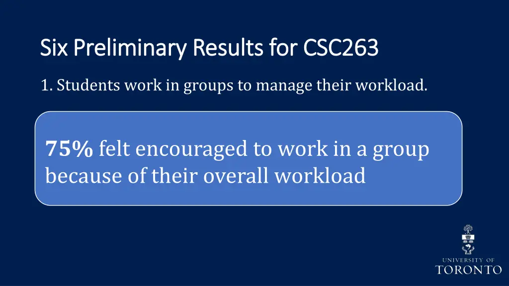 six preliminary results for csc263