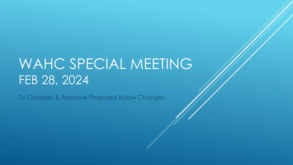 wahc special meeting feb 28 2024