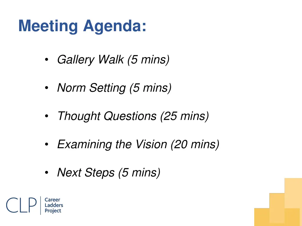 meeting agenda
