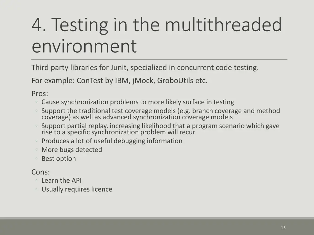 4 testing in the multithreaded environment 3