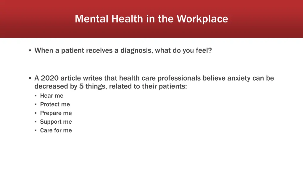 mental health in the workplace