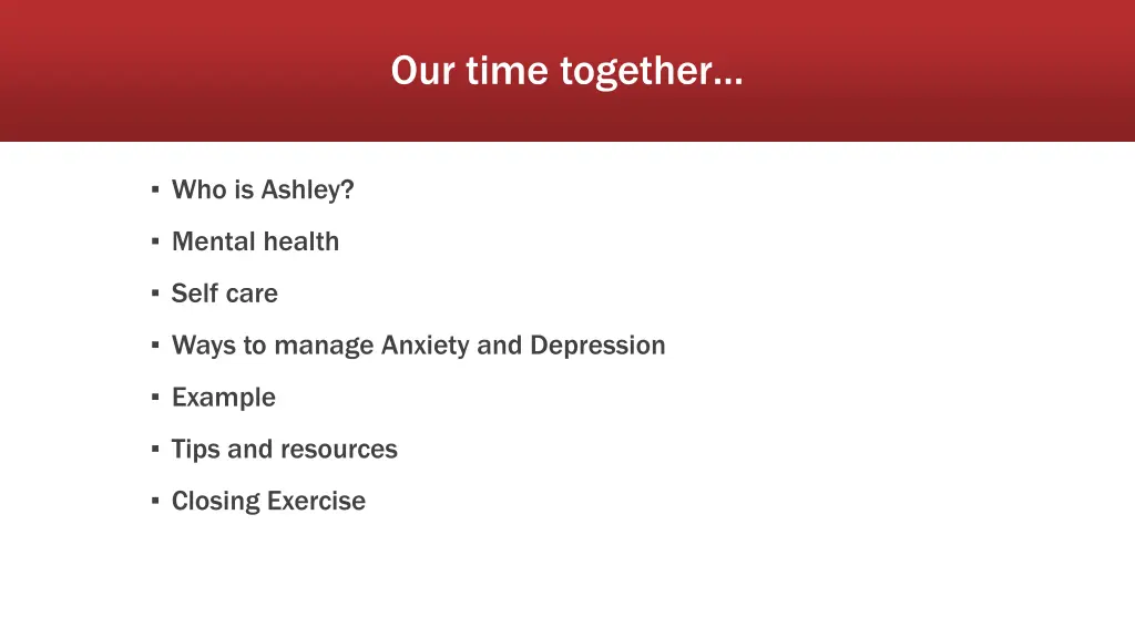 our time together