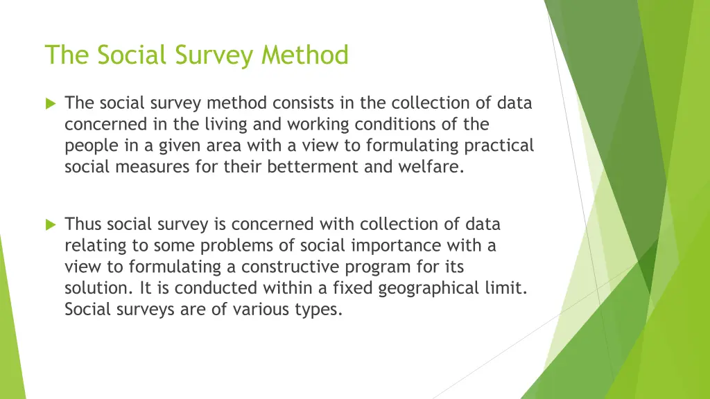 the social survey method