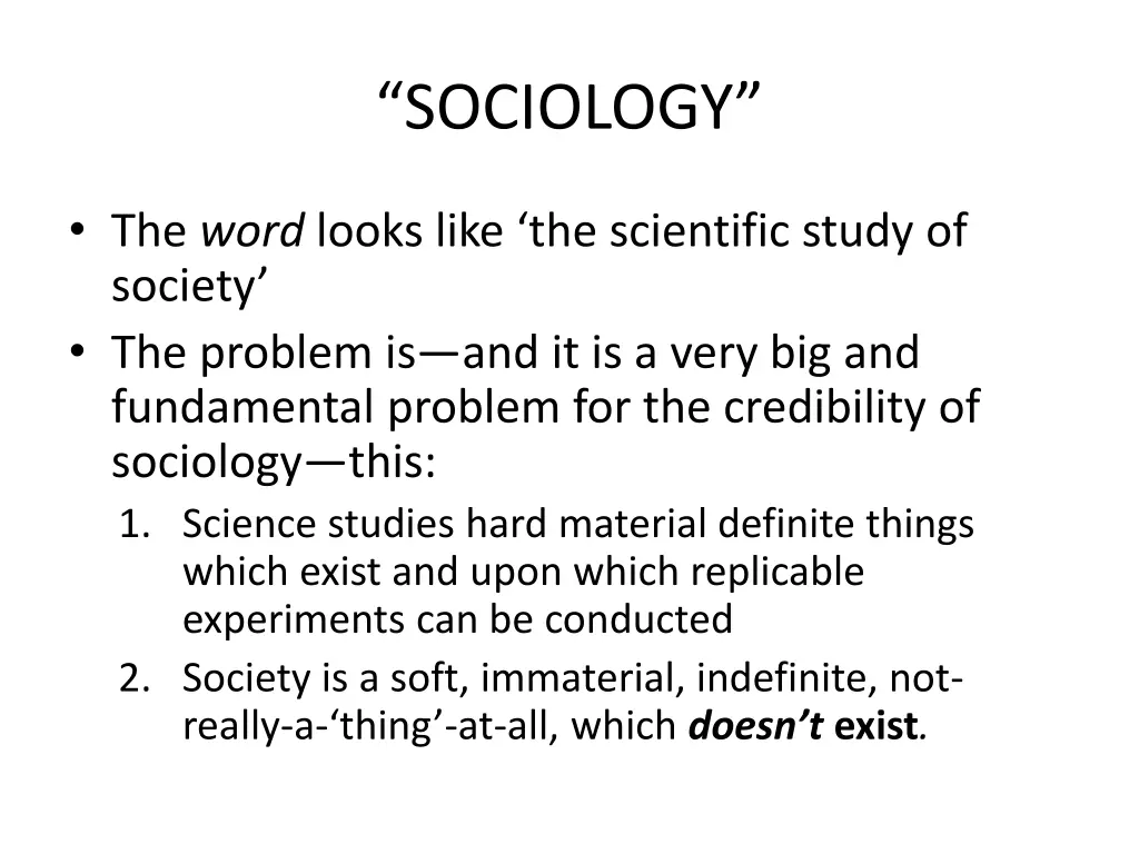 sociology