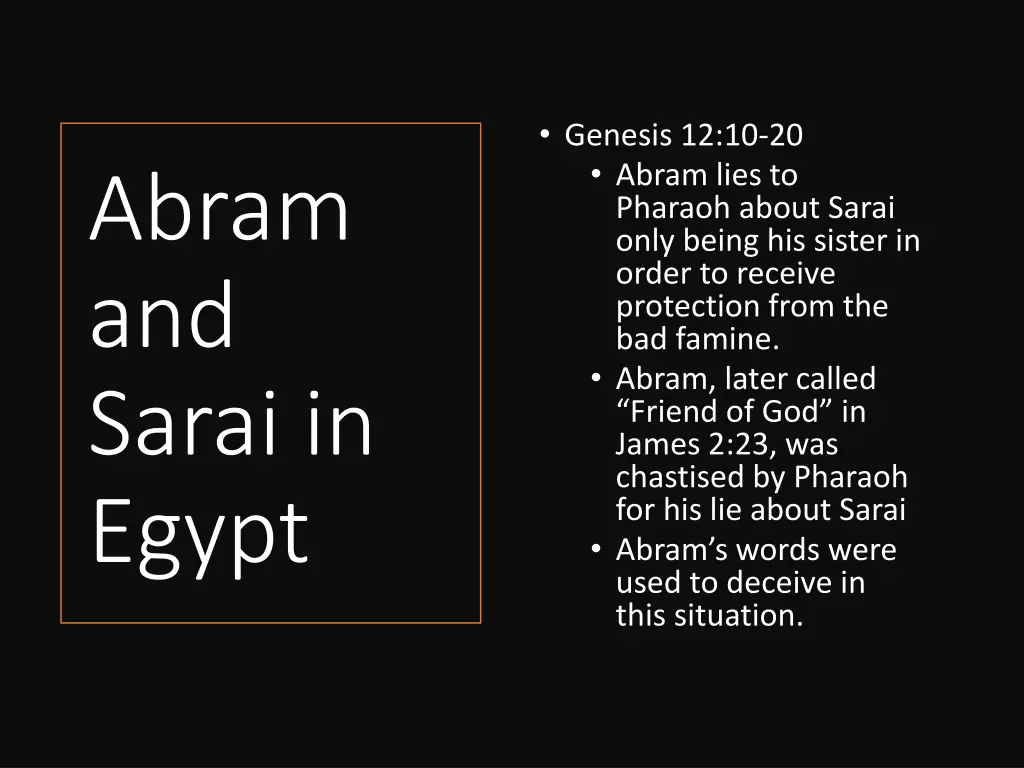 genesis 12 10 20 abram lies to pharaoh about