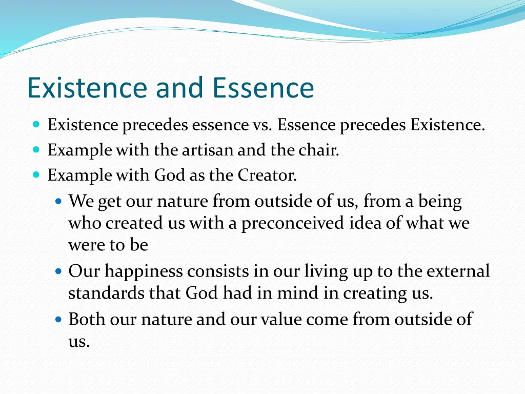 existence and essence