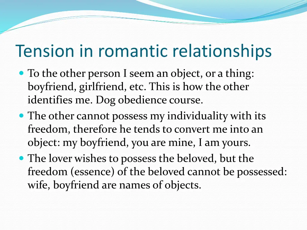 tension in romantic relationships
