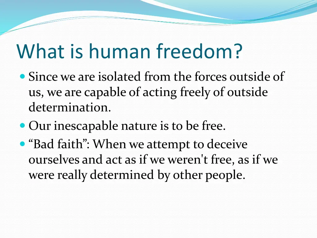 what is human freedom