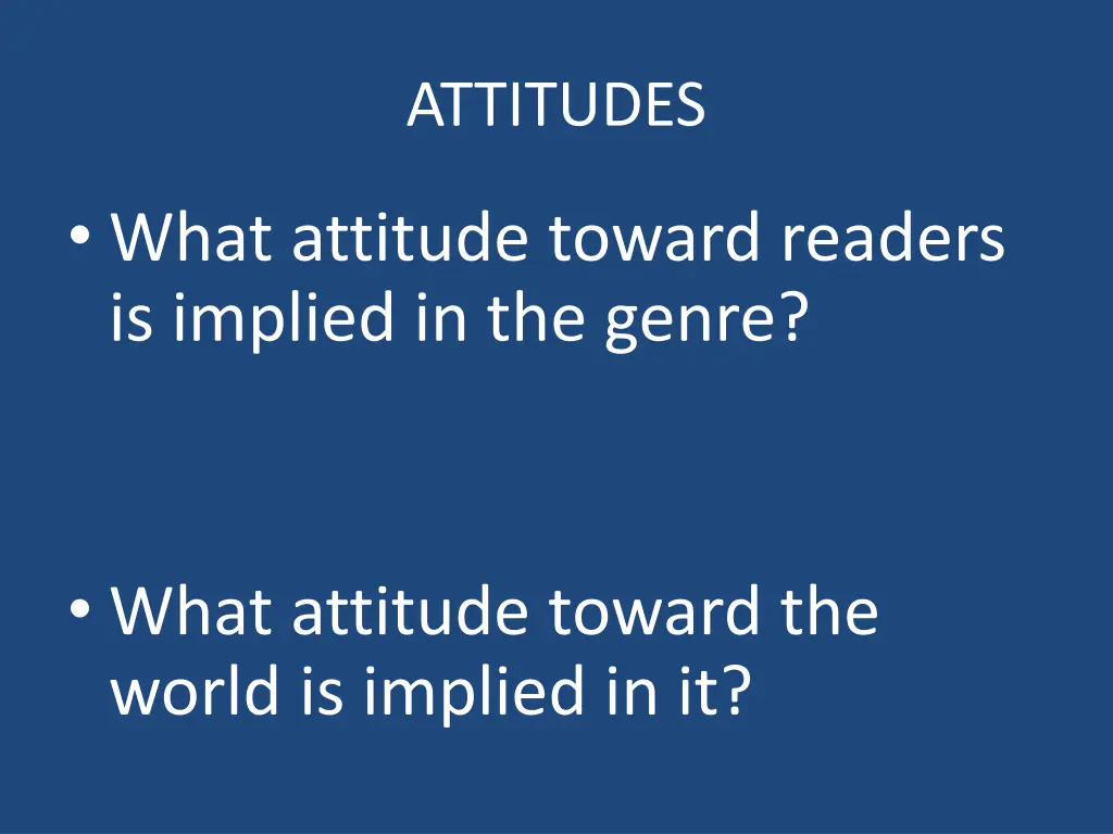 attitudes