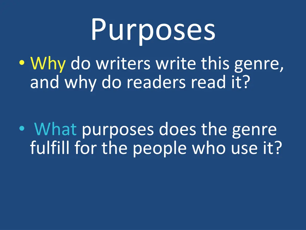 purposes