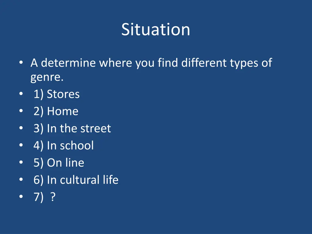 situation