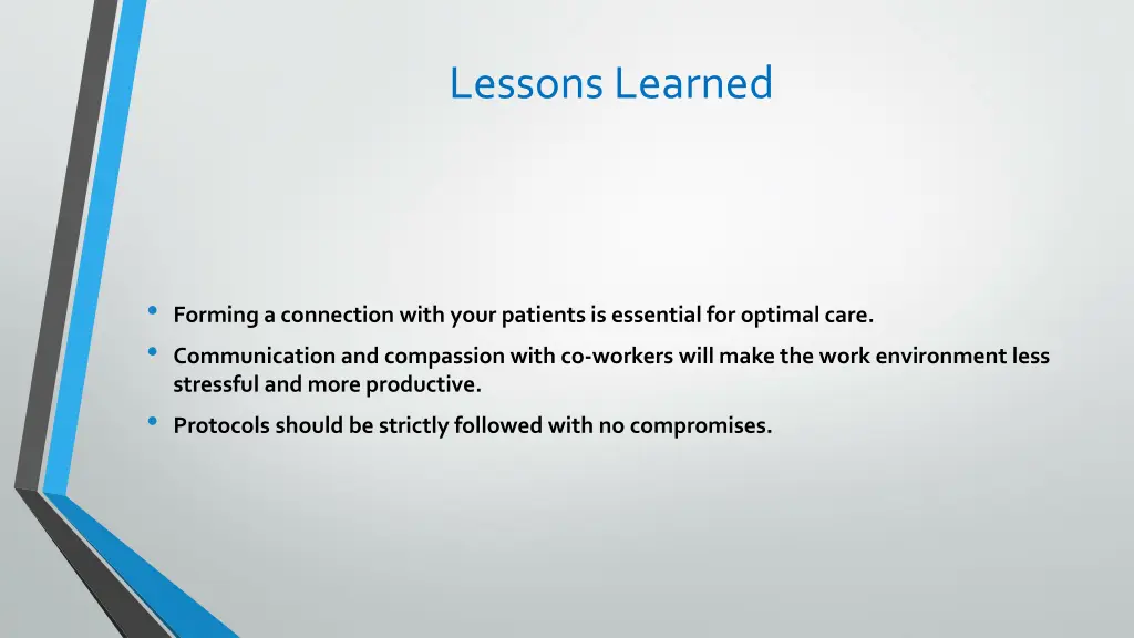 lessons learned