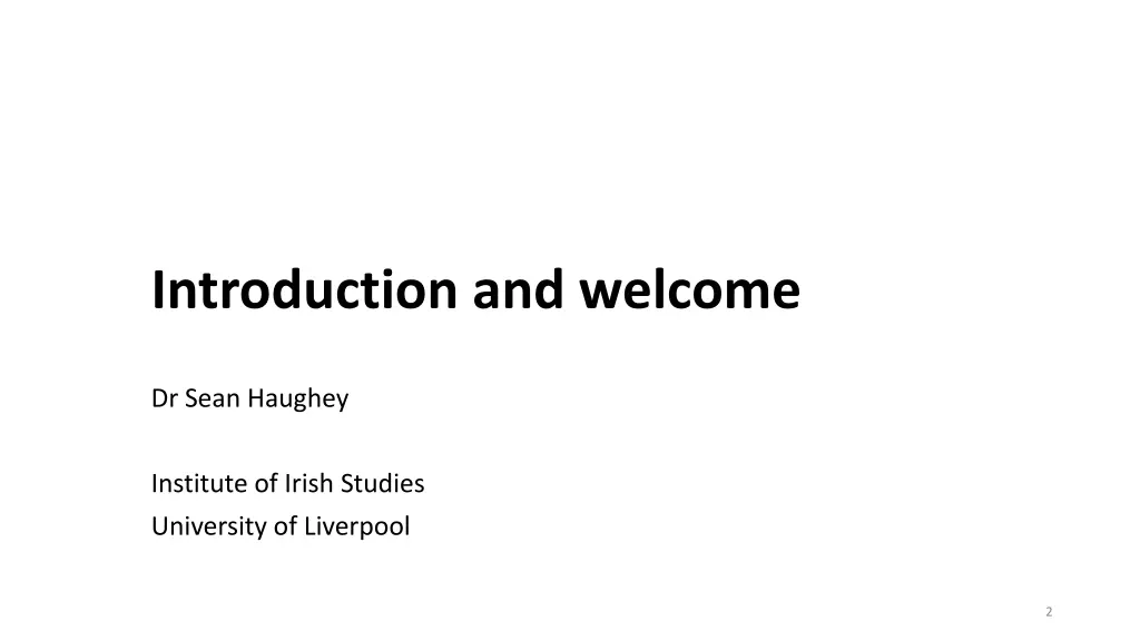 introduction and welcome