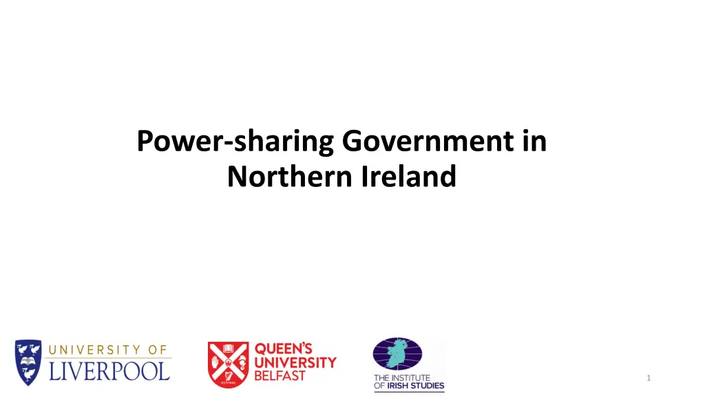 power sharing government in northern ireland