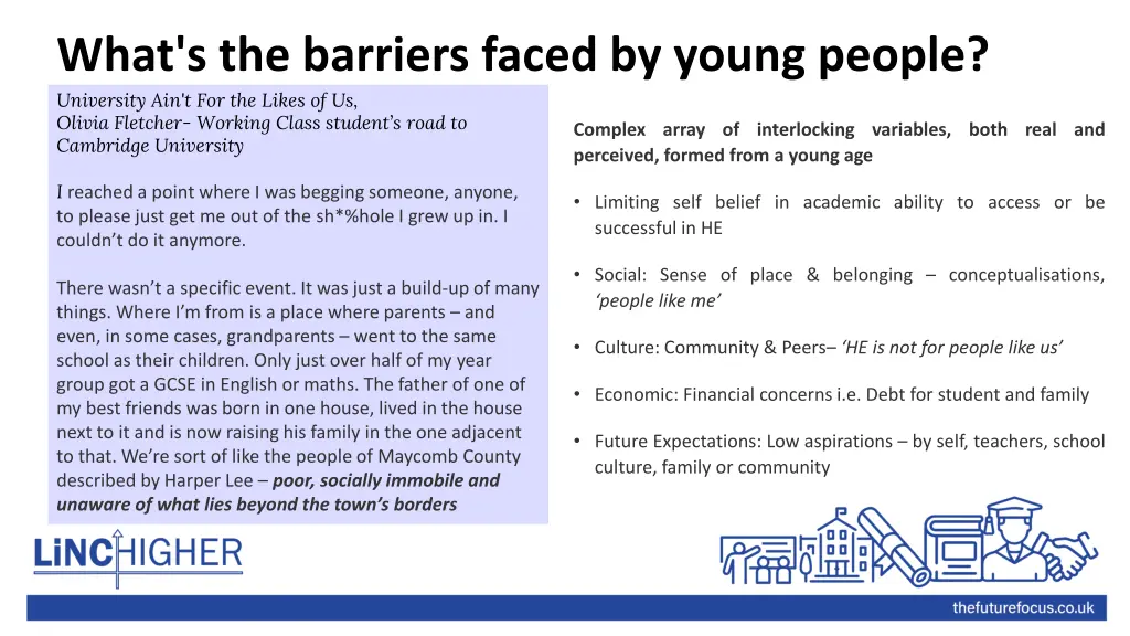 what s the barriers faced by young people