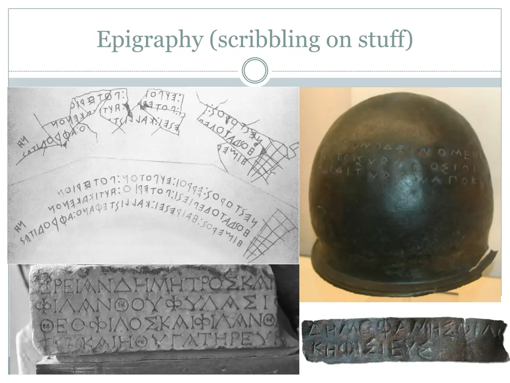 epigraphy scribbling on stuff