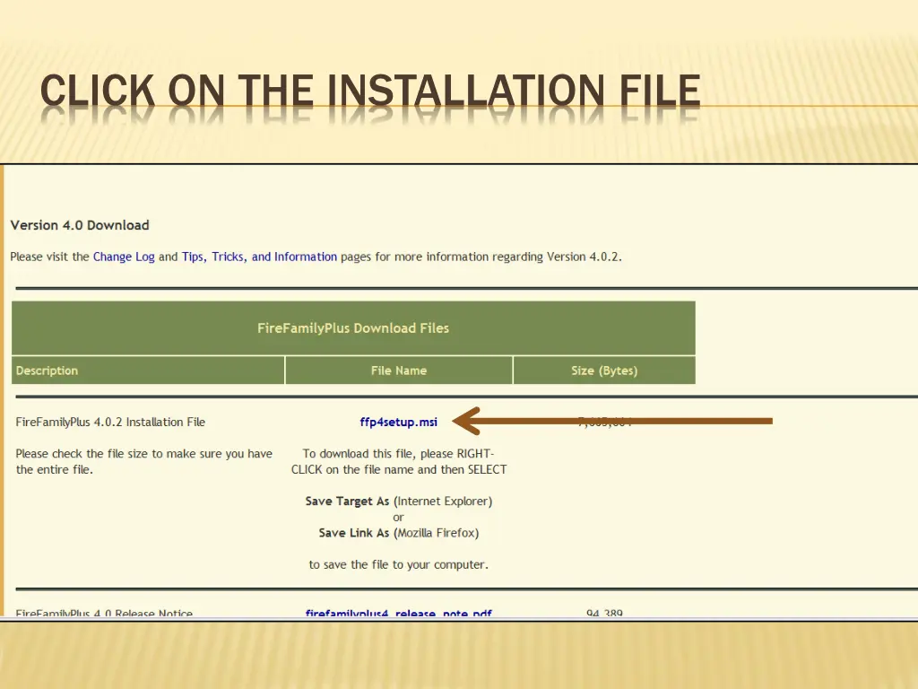 click on the installation file