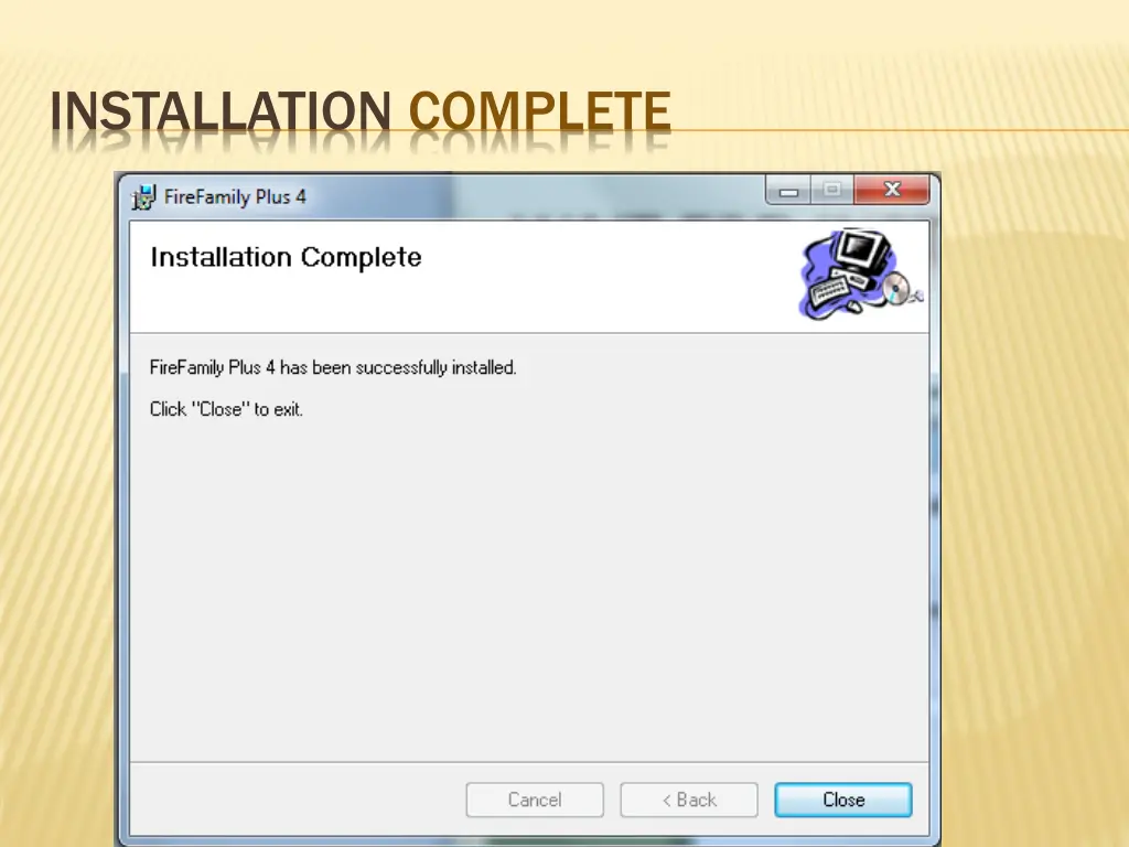 installation complete