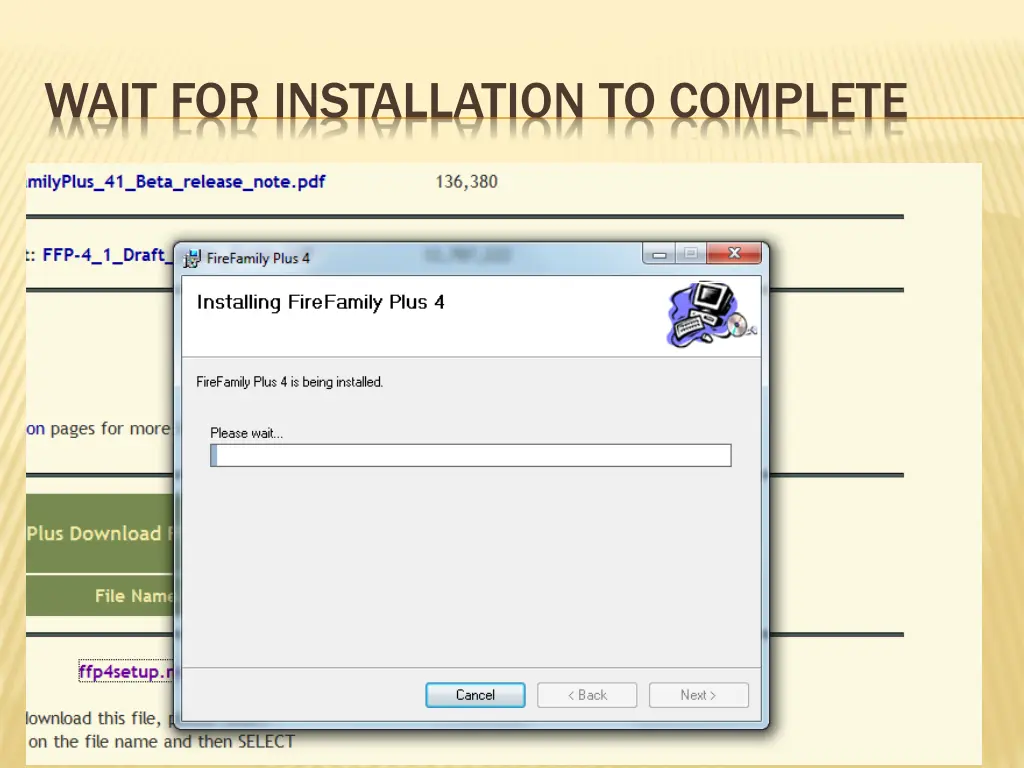wait for installation to complete
