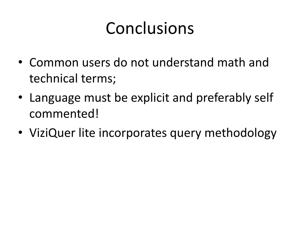 conclusions