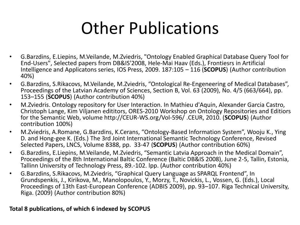 other publications