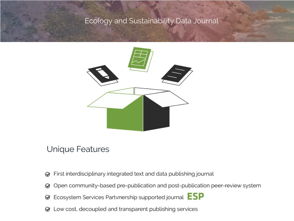 ecology and sustainability data journal 1