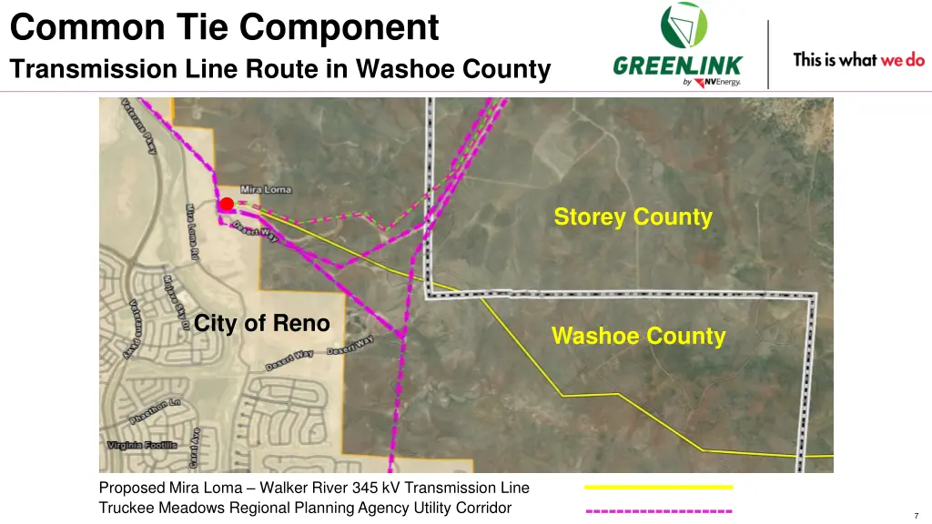 common tie component transmission line route 1