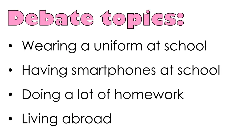 debate topics