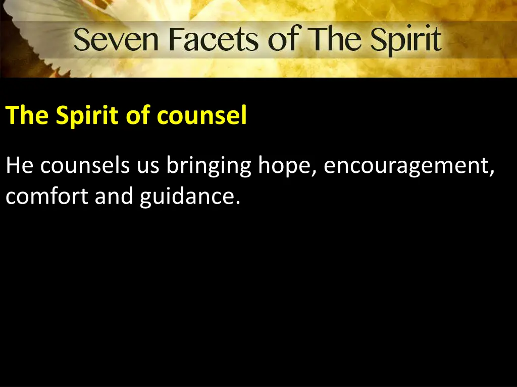 the spirit of counsel