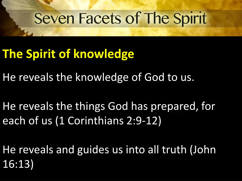 the spirit of knowledge